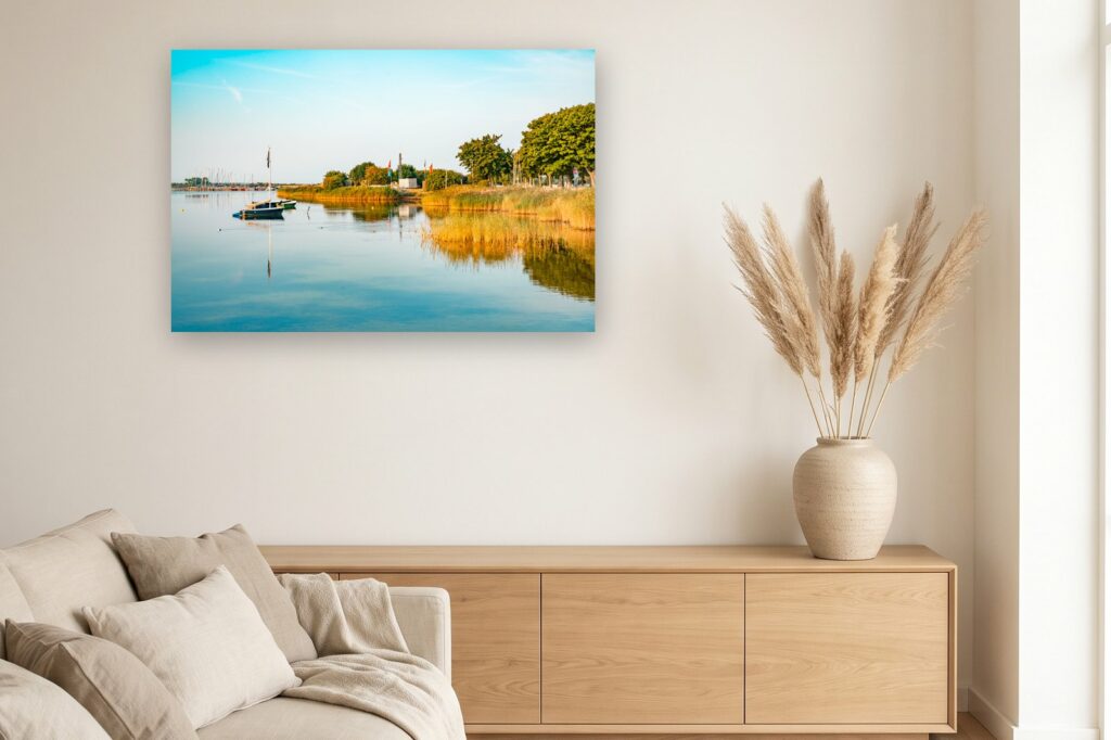 Leinwand Dranske 9 als 120 x 80 cm Leinwand im Wohnzimmer