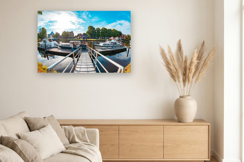Leinwand Emden 1 als 120 x 80 cm Leinwand im Wohnzimmer