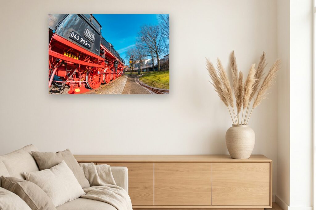 Leinwand Emden 11 als 120 x 80 cm Leinwand im Wohnzimmer