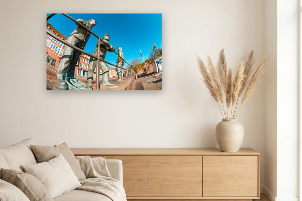 Leinwand Emden 14 als 120 x 80 cm Leinwand im Wohnzimmer