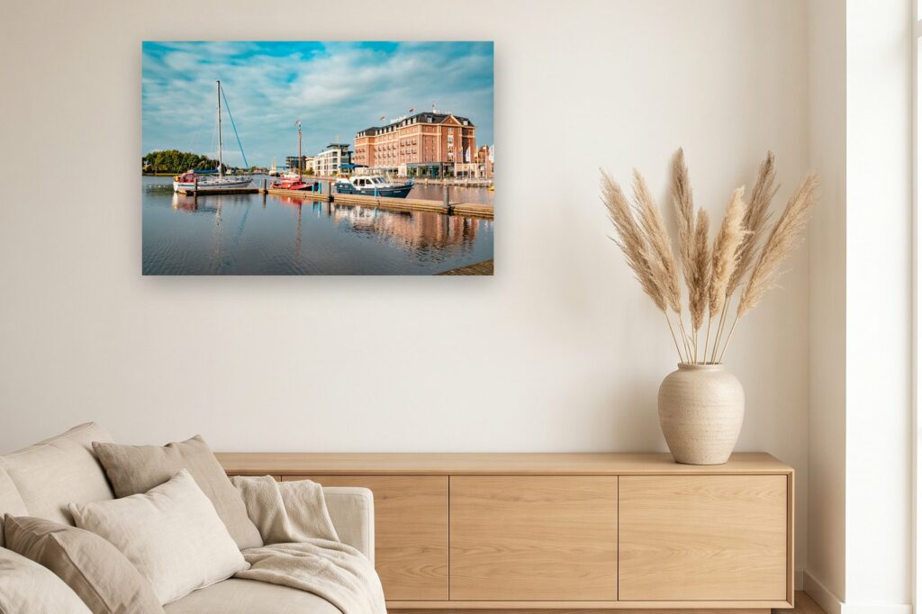 Leinwand Emden 2 als 120 x 80 cm Leinwand im Wohnzimmer