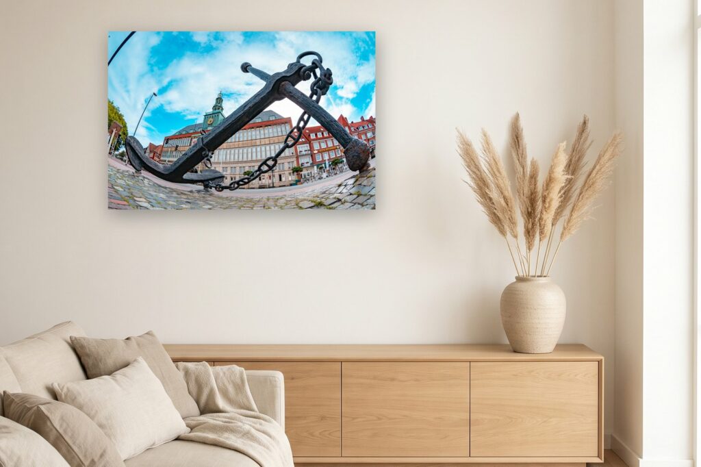Leinwand Emden 3 als 120 x 80 cm Leinwand im Wohnzimmer