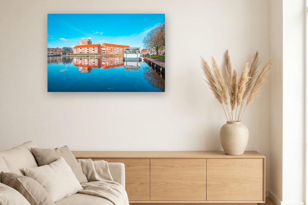 Leinwand Emden 5 als 120 x 80 cm Leinwand im Wohnzimmer