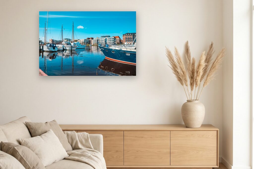 Leinwand Emden 6 als 120 x 80 cm Leinwand im Wohnzimmer