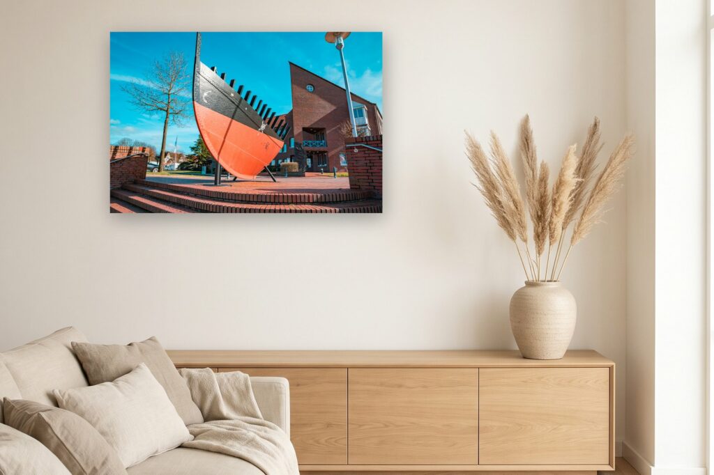 Leinwand Emden 8 als 120 x 80 cm Leinwand im Wohnzimmer
