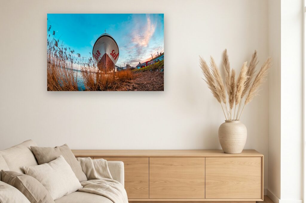 Leinwand Fehmarn 3 als 120 x 80 cm Leinwand im Wohnzimmer