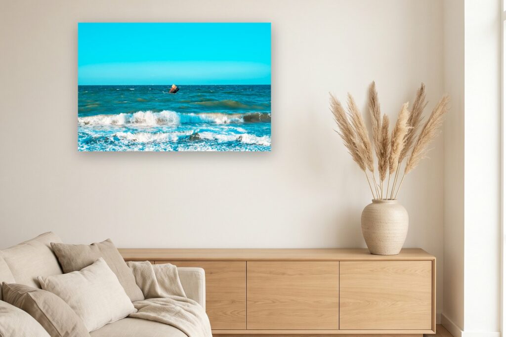 Leinwand Fehmarn 4 als 120 x 80 cm Leinwand im Wohnzimmer