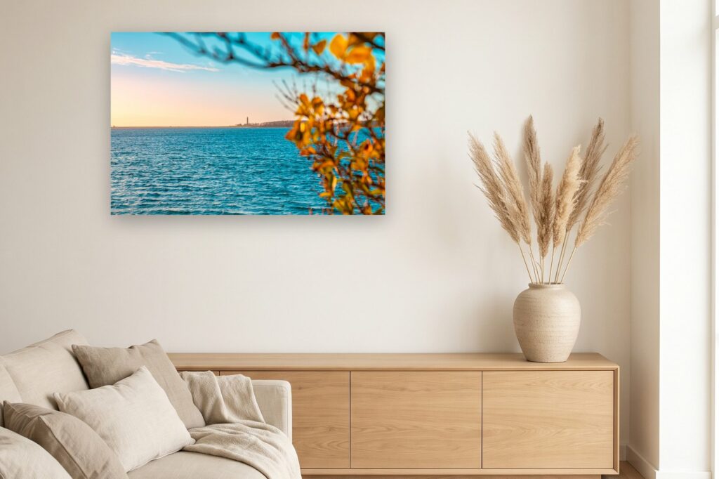 Leinwand Fehmarn 5 als 120 x 80 cm Leinwand im Wohnzimmer