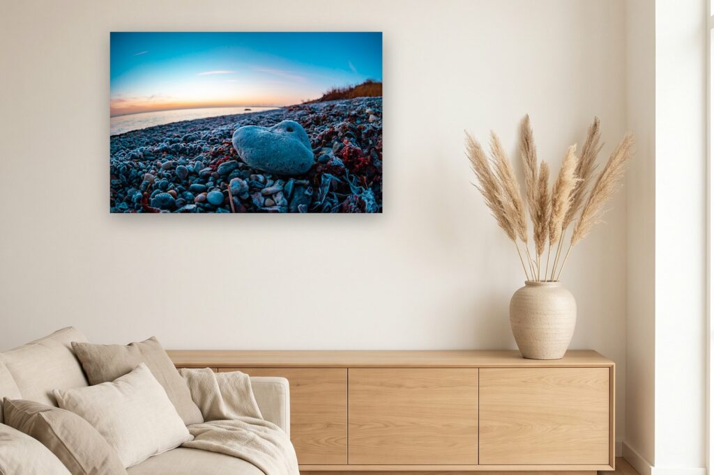 Leinwand Fehmarn 6 als 120 x 80 cm Leinwand im Wohnzimmer