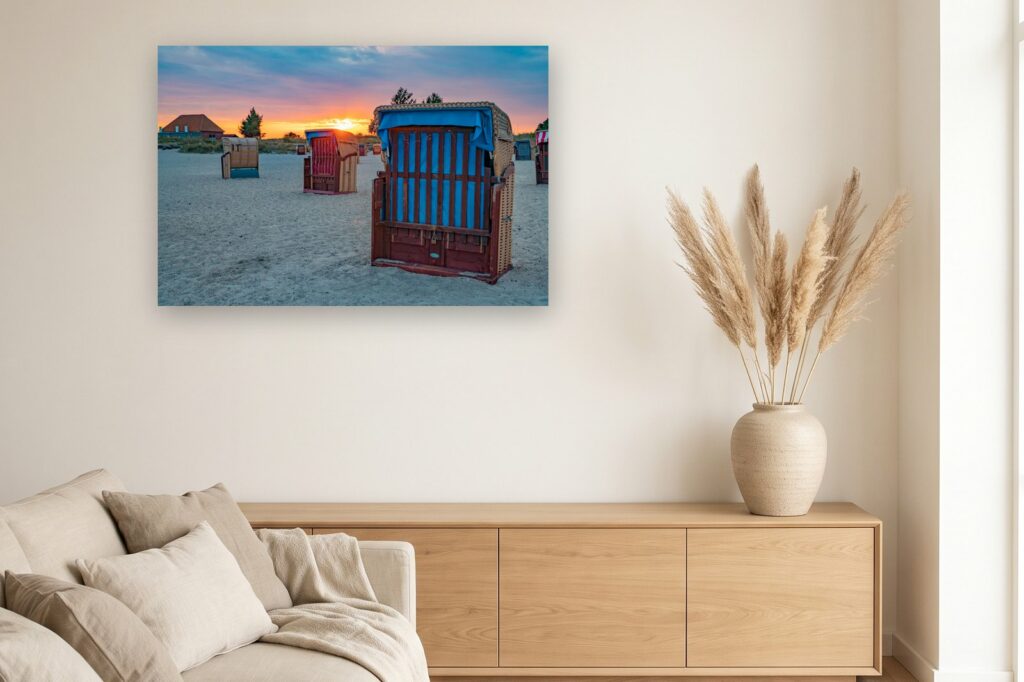 Leinwand Fehmarn 7 als 120 x 80 cm Leinwand im Wohnzimmer