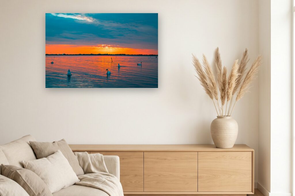 Leinwand Fehmarn 8 als 120 x 80 cm Leinwand im Wohnzimmer