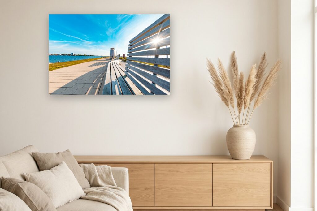 Leinwand Fehmarn 9 als 120 x 80 cm Leinwand im Wohnzimmer