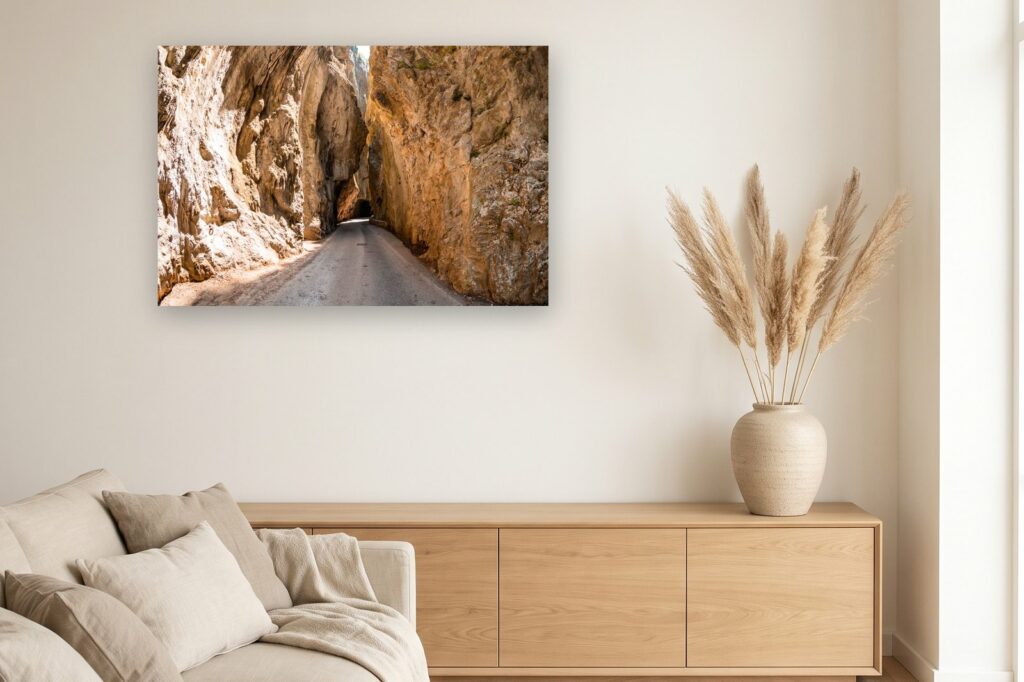 Leinwand Gardasee 18 als 120 x 80 cm Leinwand im Wohnzimmer