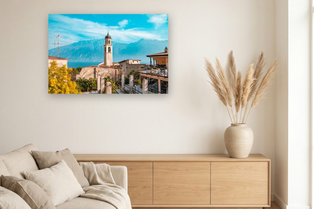 Leinwand Gardasee 19 als 120 x 80 cm Leinwand im Wohnzimmer