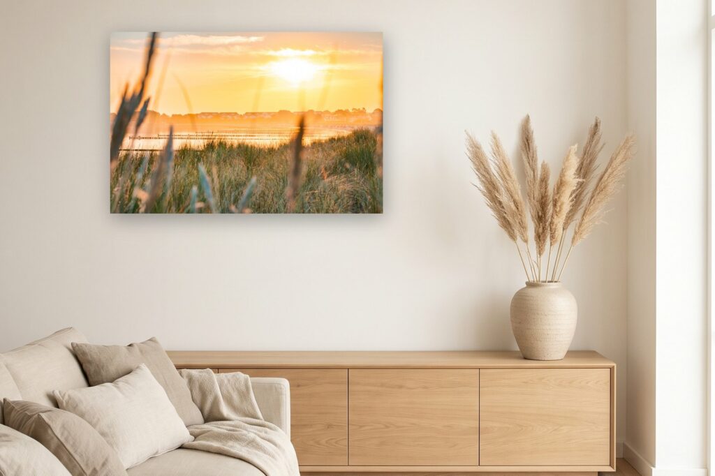 Leinwand Glowe 10 als 120 x 80 cm Leinwand im Wohnzimmer