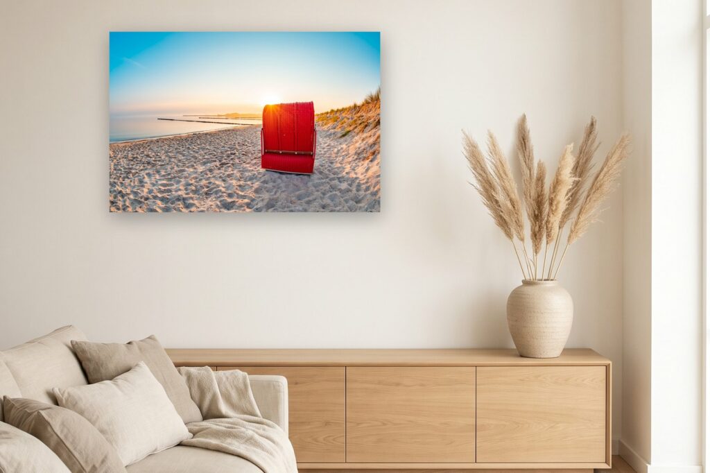 Leinwand Glowe 12 als 120 x 80 cm Leinwand im Wohnzimmer
