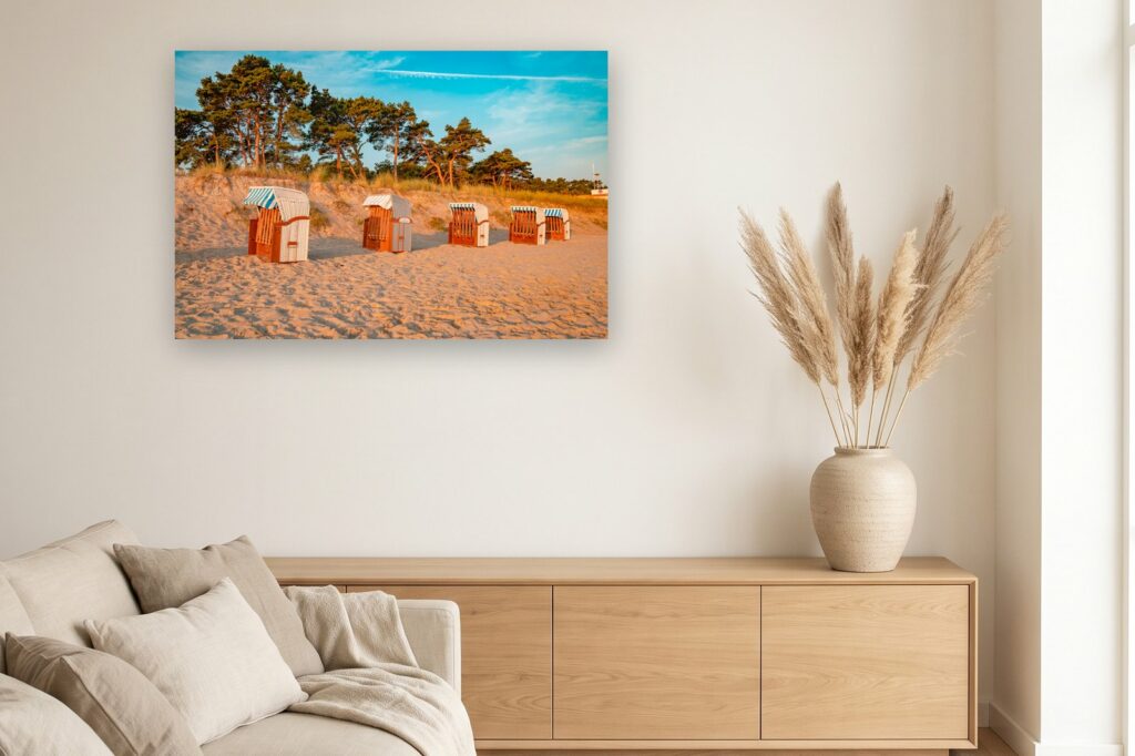 Leinwand Glowe 14 als 120 x 80 cm Leinwand im Wohnzimmer