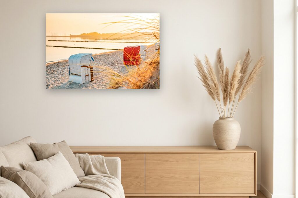 Leinwand Glowe 15 als 120 x 80 cm Leinwand im Wohnzimmer