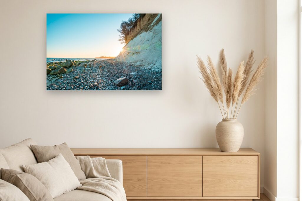 Leinwand Glowe 18 als 120 x 80 cm Leinwand im Wohnzimmer