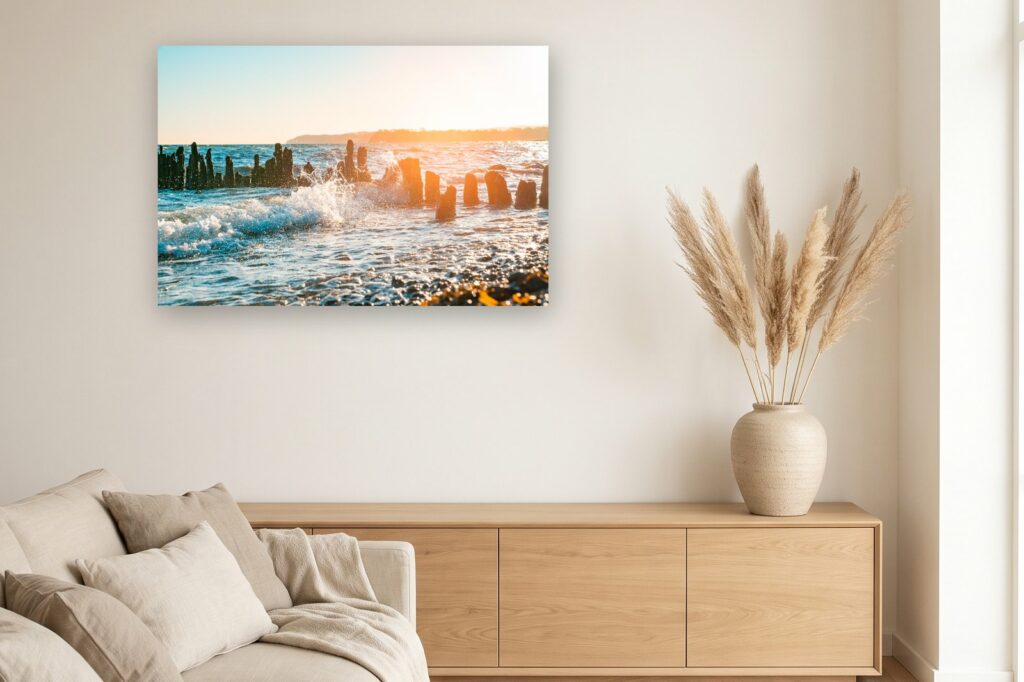 Leinwand Glowe 19 als 120 x 80 cm Leinwand im Wohnzimmer