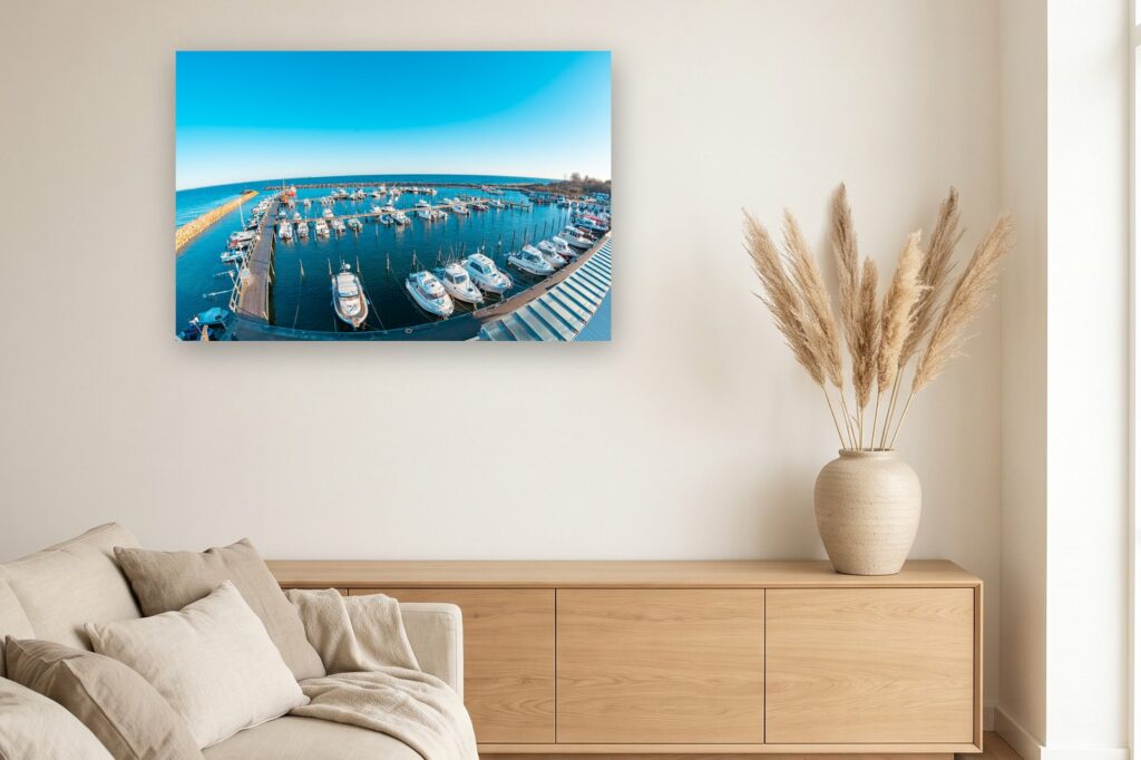 Leinwand Glowe 20 als 120 x 80 cm Leinwand im Wohnzimmer