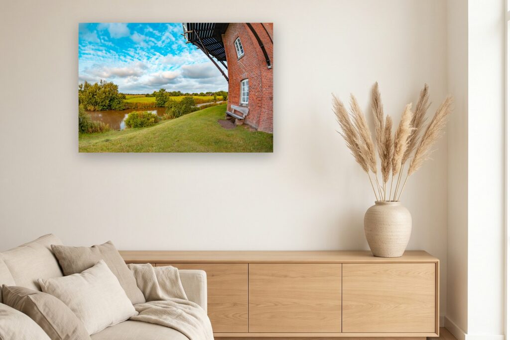 Leinwand Greetsiel 4 als 120 x 80 cm Leinwand im Wohnzimmer