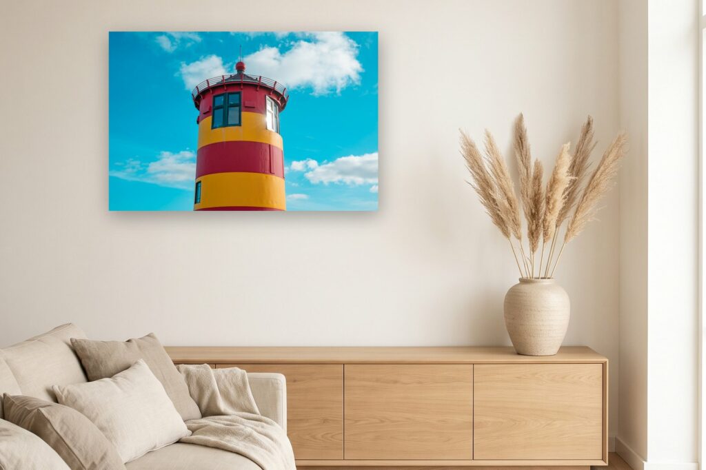Leinwand Greetsiel 6 als 120 x 80 cm Leinwand im Wohnzimmer