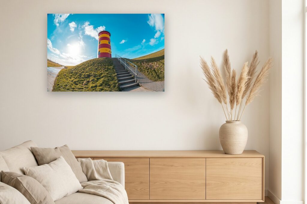 Leinwand Greetsiel 7 als 120 x 80 cm Leinwand im Wohnzimmer