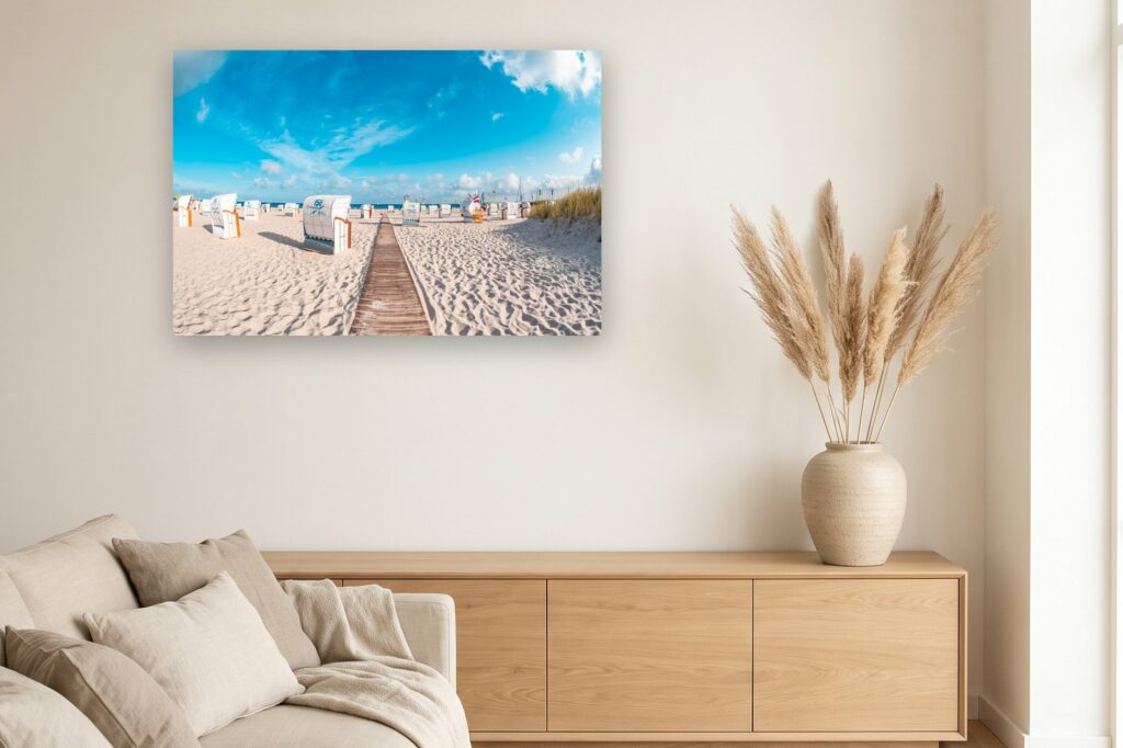Leinwand Grömitz 1 als 120 x 80 cm Leinwand im Wohnzimmer