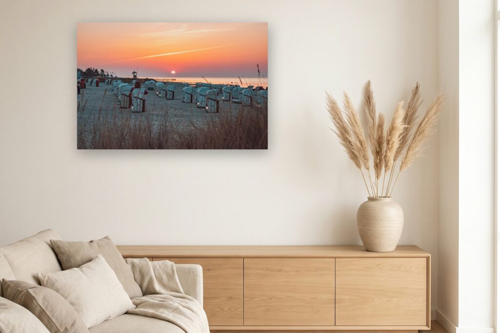 Leinwand Grömitz 10 als 120 x 80 cm Leinwand im Wohnzimmer