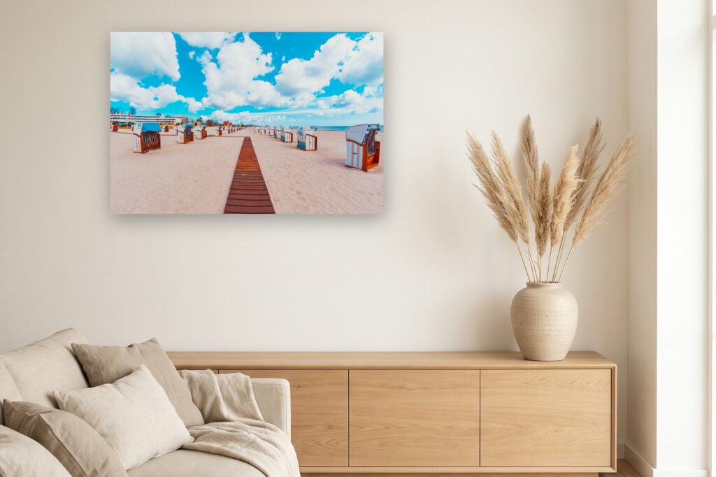 Leinwand Grömitz 14 als 120 x 80 cm Leinwand im Wohnzimmer