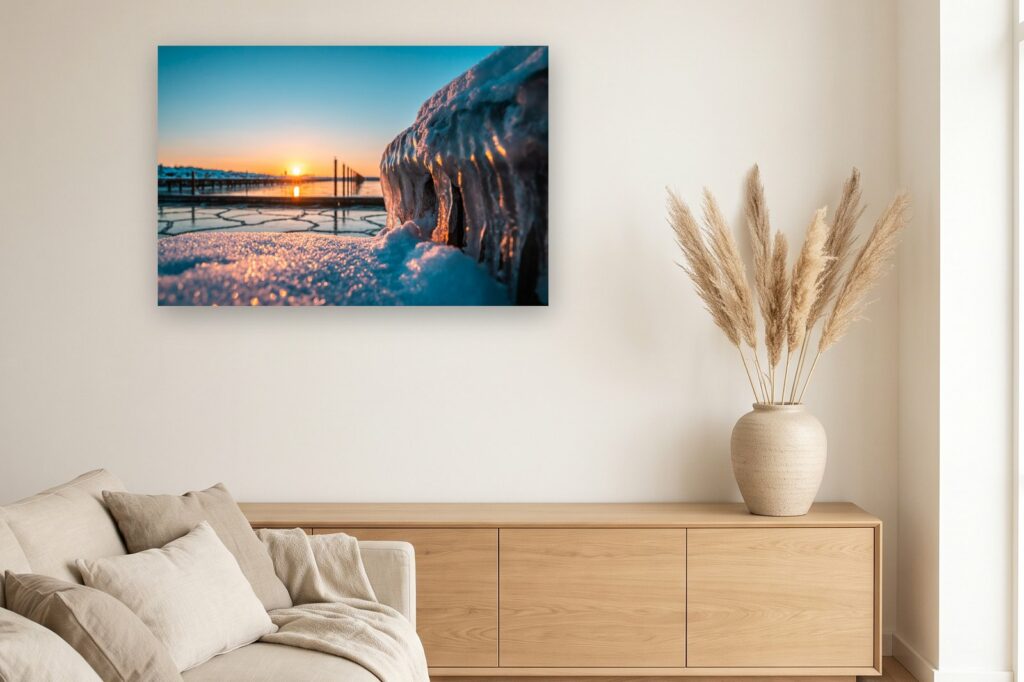 Leinwand Grömitz 17 als 120 x 80 cm Leinwand im Wohnzimmer
