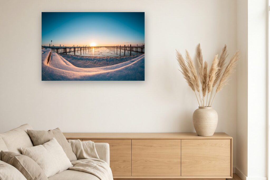Leinwand Grömitz 18 als 120 x 80 cm Leinwand im Wohnzimmer