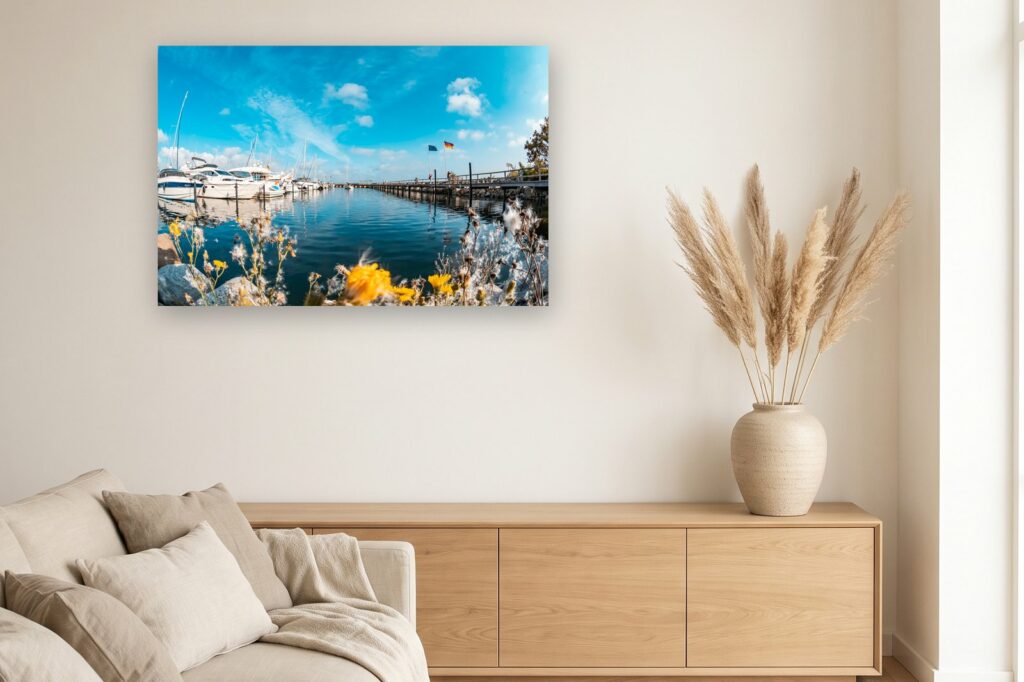 Leinwand Grömitz 3 als 120 x 80 cm Leinwand im Wohnzimmer