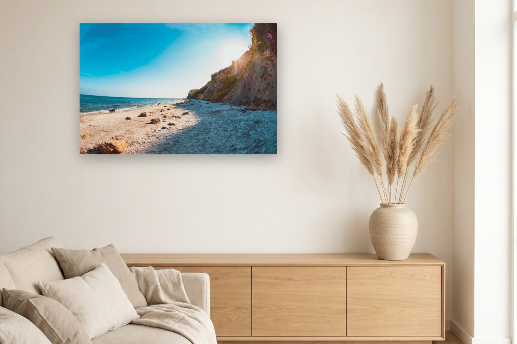 Leinwand Grömitz 4 als 120 x 80 cm Leinwand im Wohnzimmer