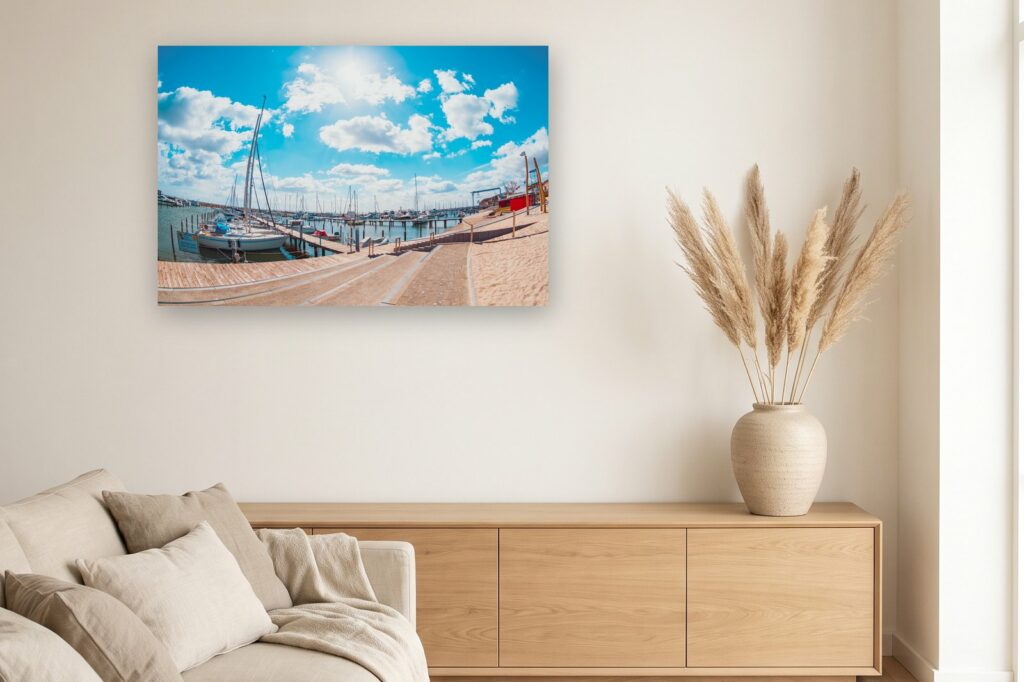 Leinwand Grömitz 5 als 120 x 80 cm Leinwand im Wohnzimmer
