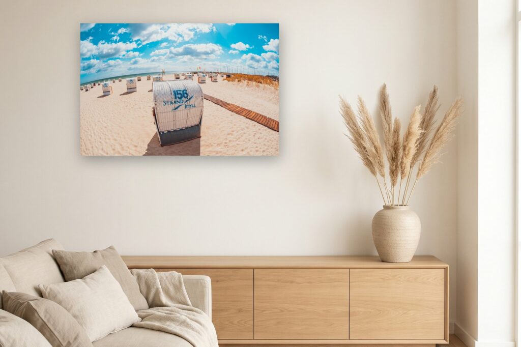 Leinwand Grömitz 6 als 120 x 80 cm Leinwand im Wohnzimmer