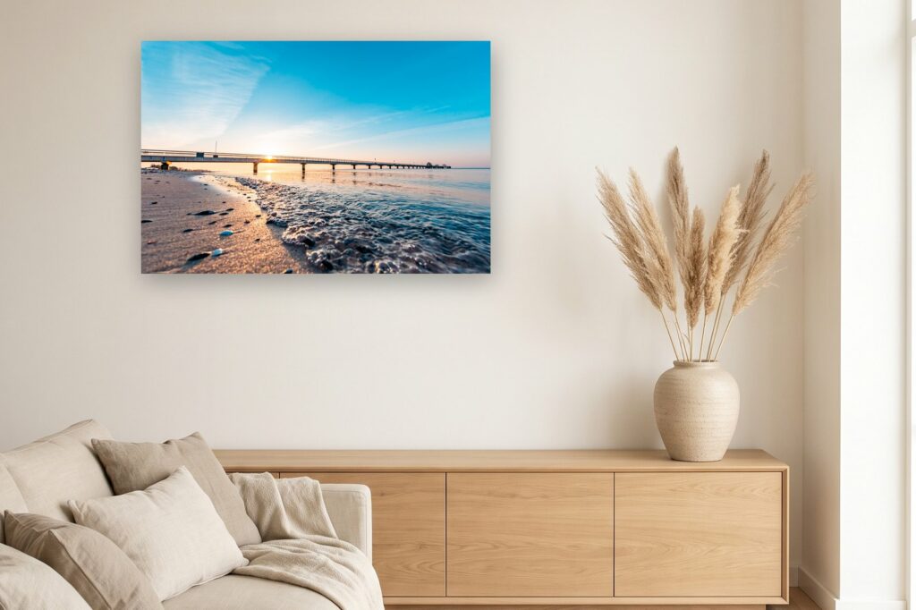 Leinwand Grömitz 7 als 120 x 80 cm Leinwand im Wohnzimmer