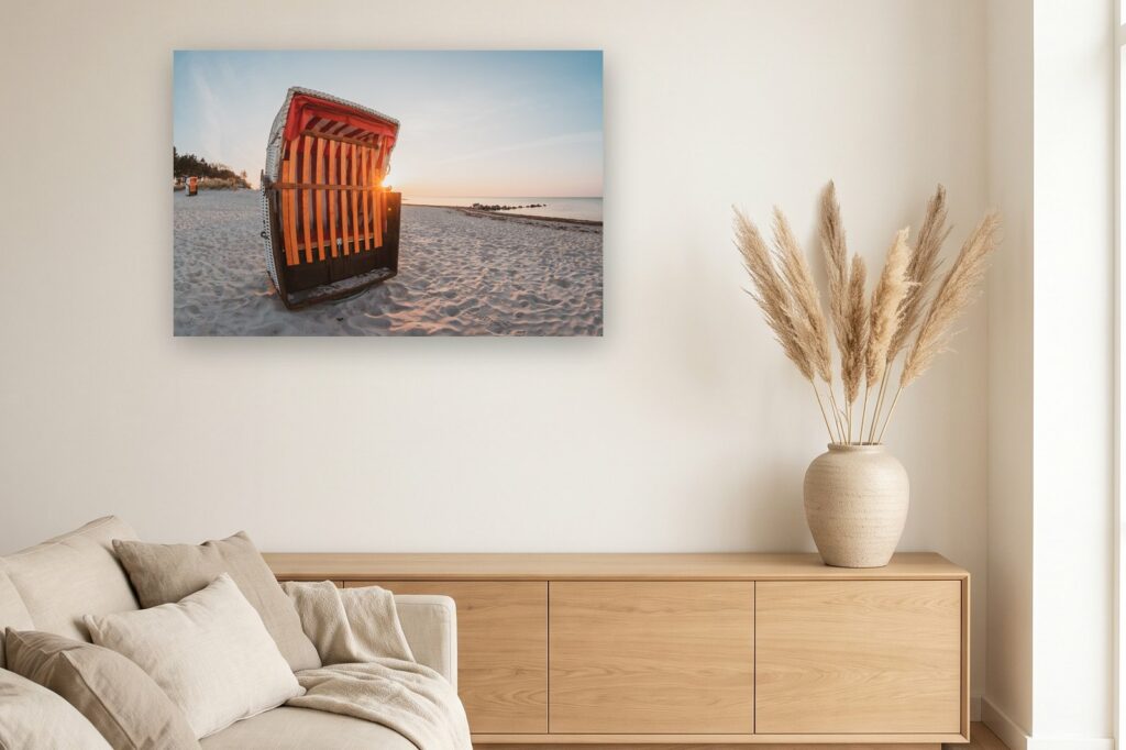 Leinwand Grömitz 9 als 120 x 80 cm Leinwand im Wohnzimmer