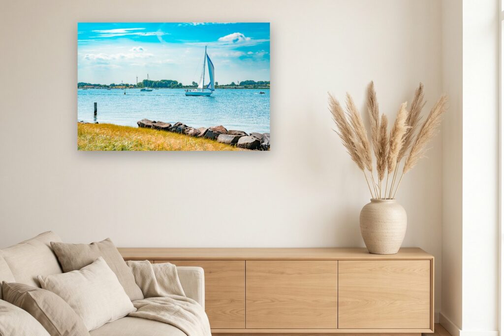 Leinwand Großenbrode 1 als 120 x 80 cm Leinwand im Wohnzimmer