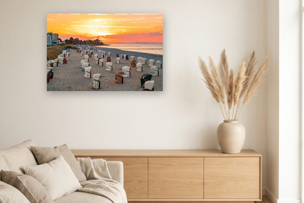 Leinwand Großenbrode 10 als 120 x 80 cm Leinwand im Wohnzimmer