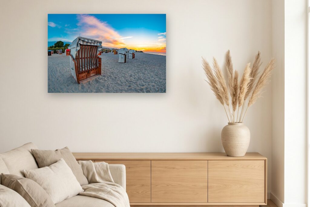 Leinwand Großenbrode 11 als 120 x 80 cm Leinwand im Wohnzimmer
