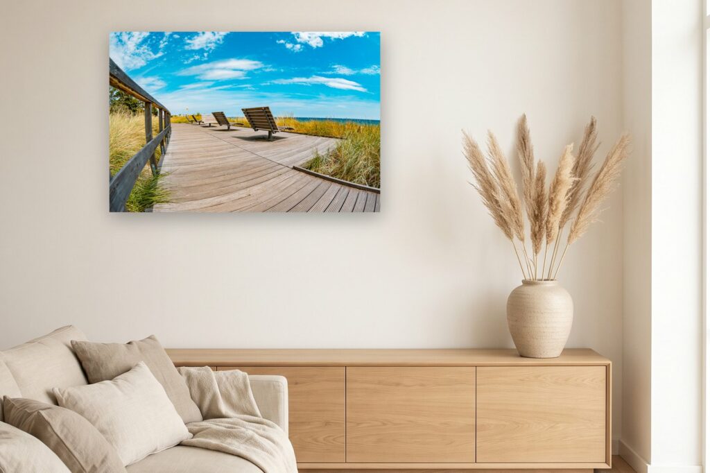 Leinwand Großenbrode 12 als 120 x 80 cm Leinwand im Wohnzimmer