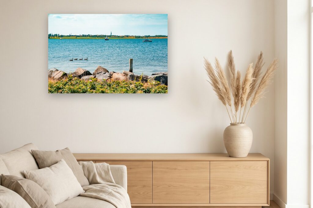 Leinwand Großenbrode 13 als 120 x 80 cm Leinwand im Wohnzimmer
