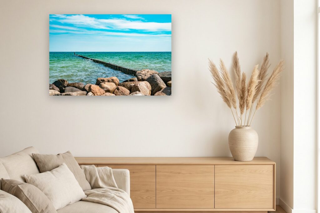 Leinwand Großenbrode 14 als 120 x 80 cm Leinwand im Wohnzimmer