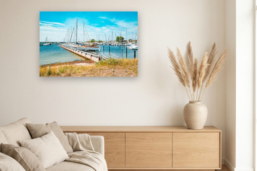 Leinwand Großenbrode 2 als 120 x 80 cm Leinwand im Wohnzimmer