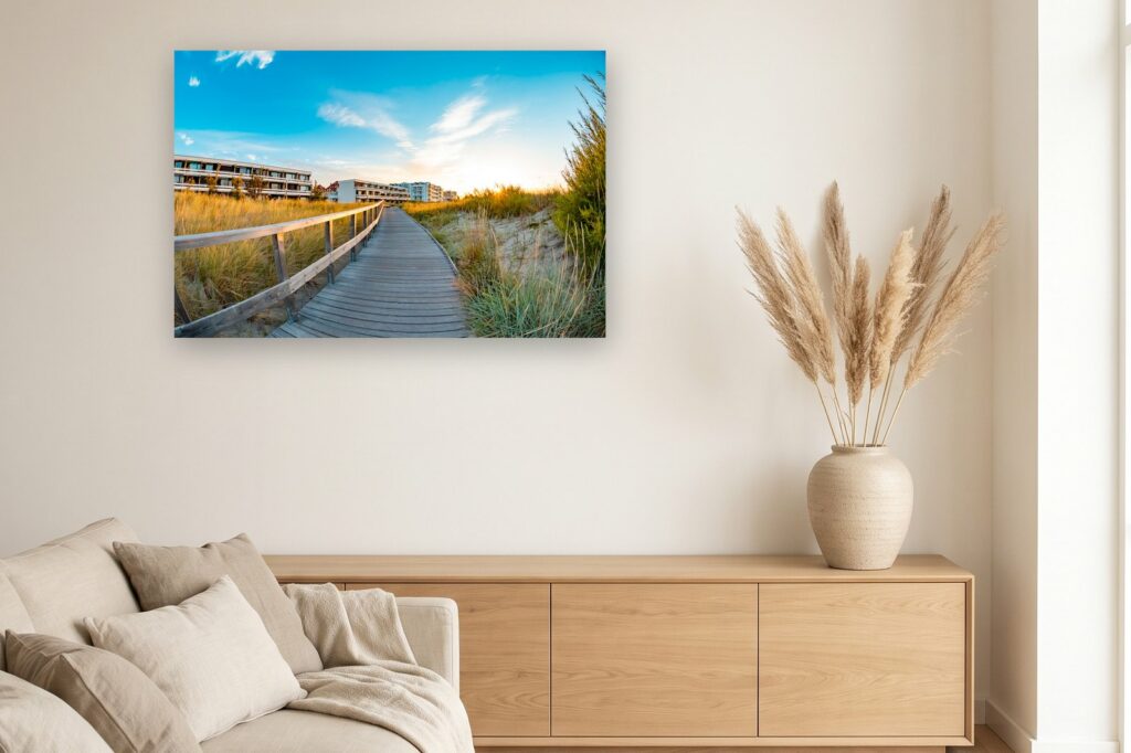 Leinwand Großenbrode 4 als 120 x 80 cm Leinwand im Wohnzimmer