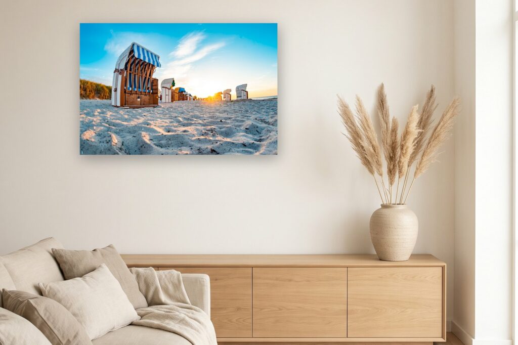 Leinwand Großenbrode 5 als 120 x 80 cm Leinwand im Wohnzimmer