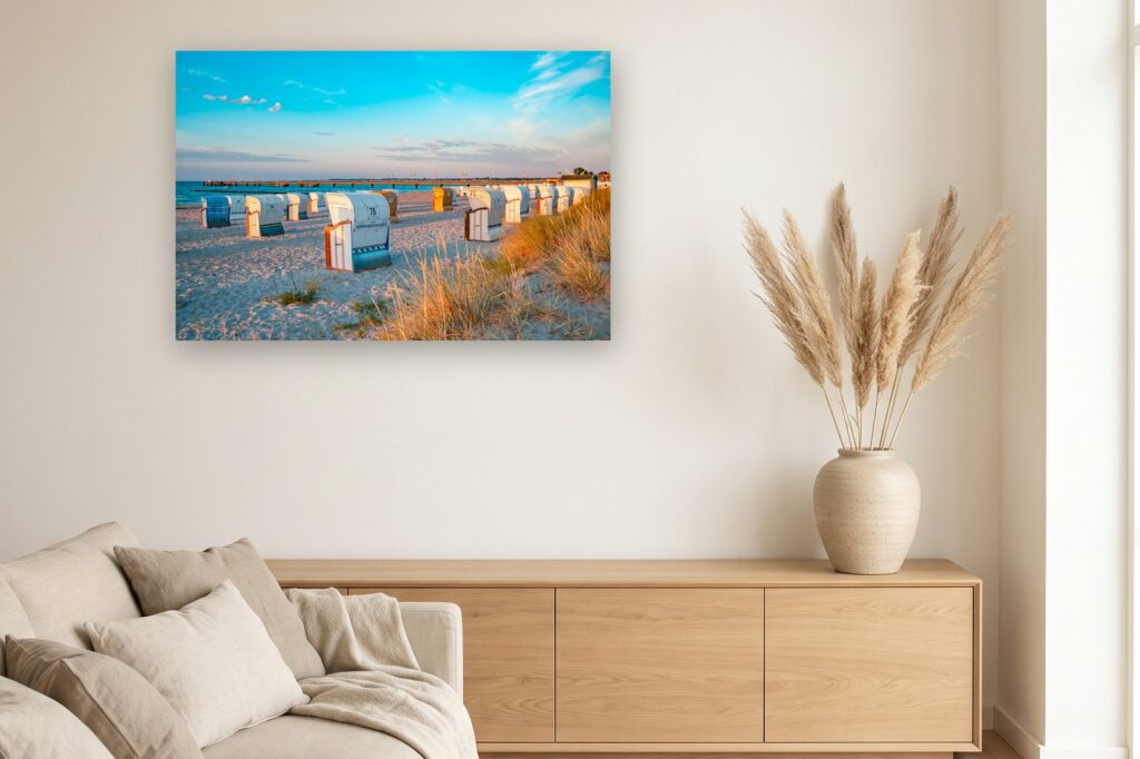 Leinwand Großenbrode 6 als 120 x 80 cm Leinwand im Wohnzimmer