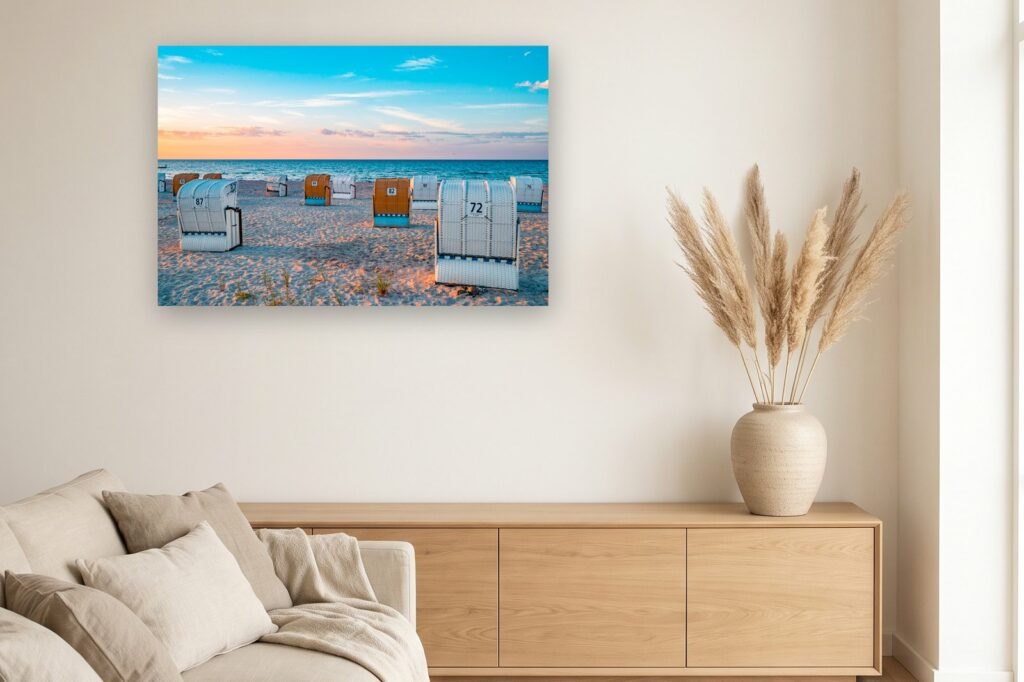 Leinwand Großenbrode 7 als 120 x 80 cm Leinwand im Wohnzimmer